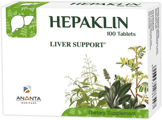 Liver Support Supplement - ANANTA MEDICARE Hepaklin, 100 Tablets for Liver Health and Detox