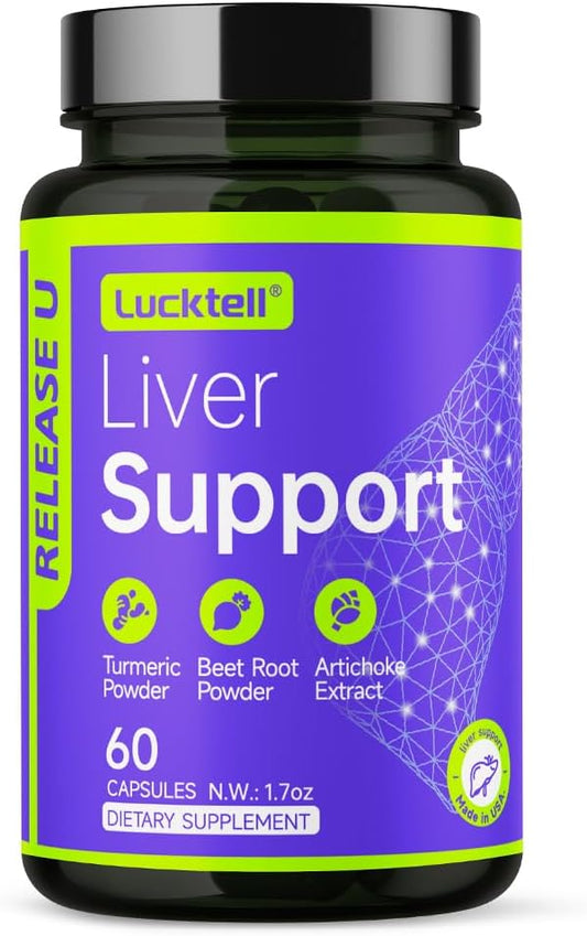 Liver Support Supplement for Cleansing and Protecting, 60 Capsules, 30-Day Supply by LuckTell