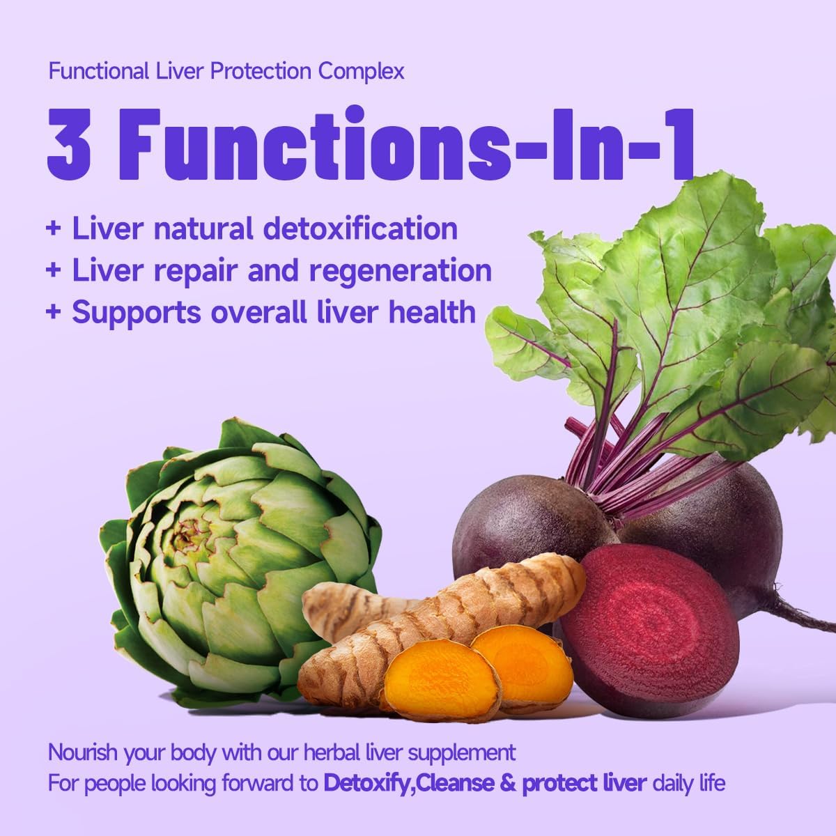 Liver Support Supplement for Cleansing and Protecting, 60 Capsules, 30-Day Supply by LuckTell