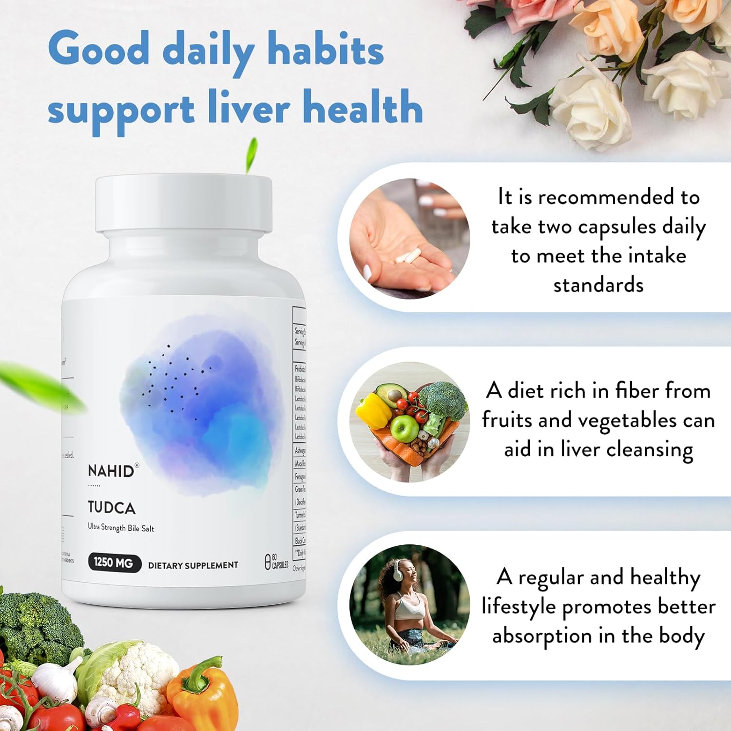 Liver Support Supplement with 120 Billion CFUs Probiotics - Detox & Renewal for Men and Women - Optimal Wellness - Gluten-Free, Dairy-Free, Vegan, Non-GMO - 60 Capsules