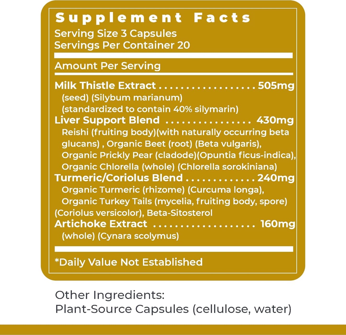 Liver Support Supplement with Milk Thistle & Artichoke - Liver Cleanse Pills for Men & Women - 60 Vegetarian Capsules