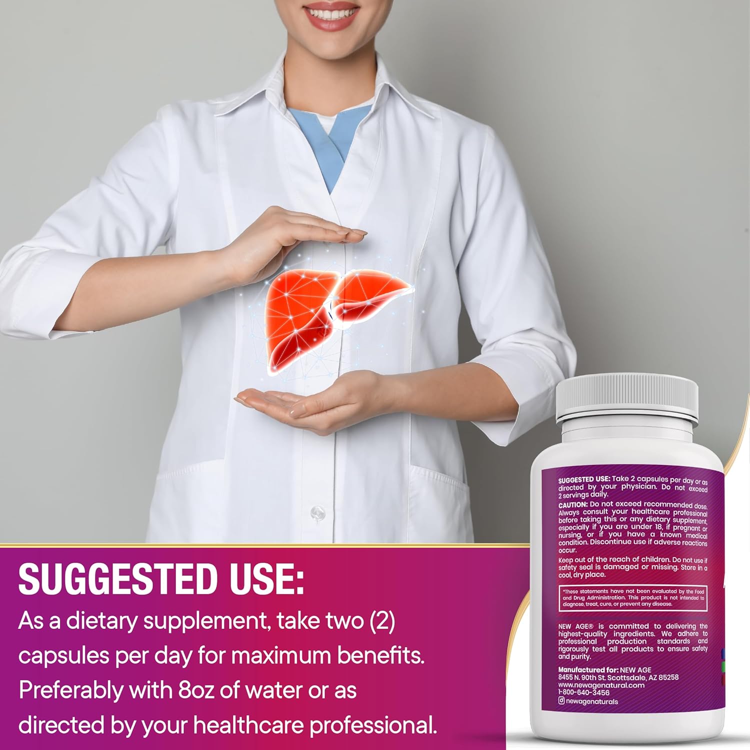 Liver Support Supplement with Milk Thistle, NAC, Chanca Piedra, Beet Root, Artichoke, Dandelion Root, Astragalus, TUDCA, and Ginger - 120 Capsules