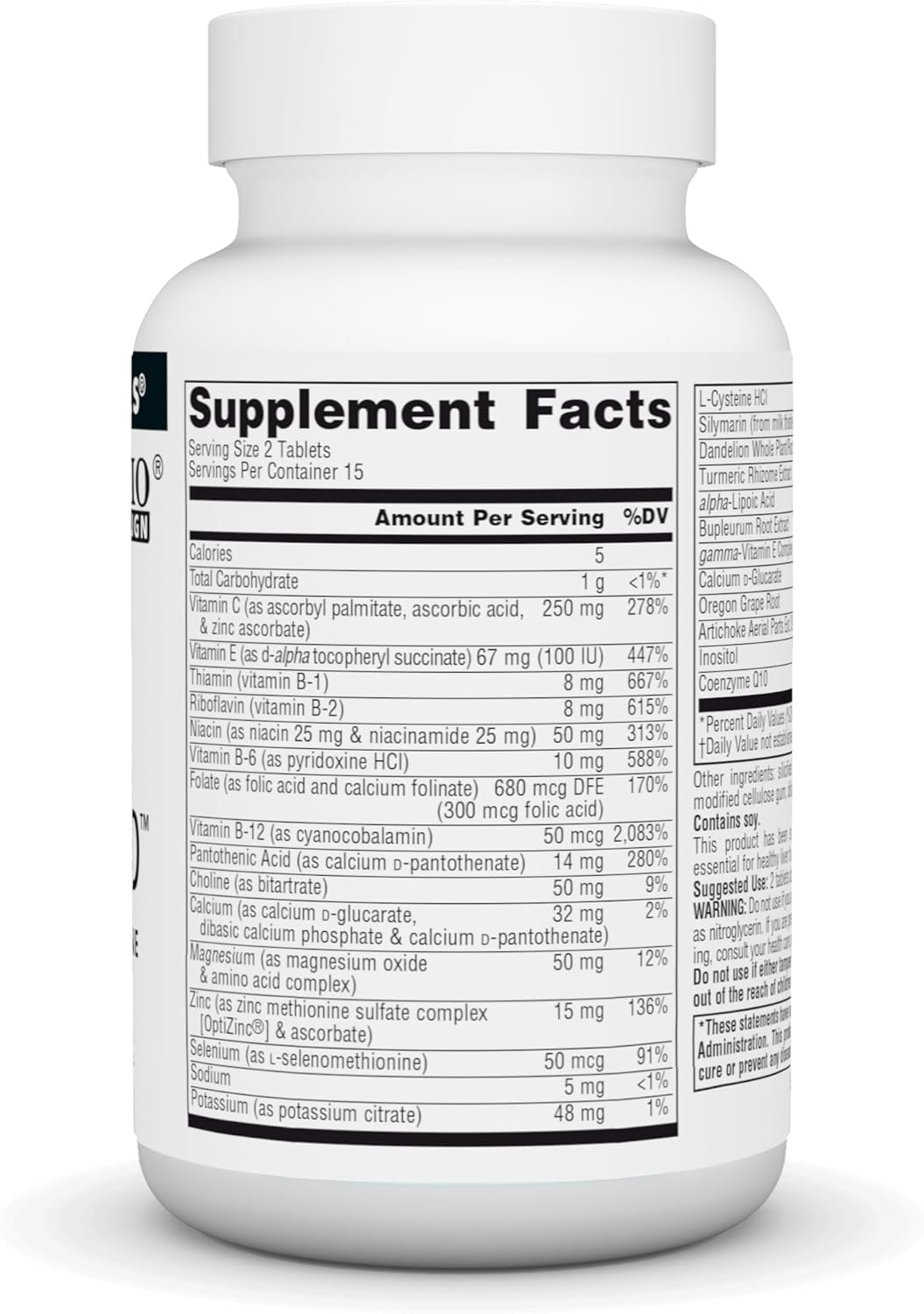 Liver Support Supplement with Silymarin, CoQ10, and N-Acetyl Cysteine - 30 Tablets by Source Naturals