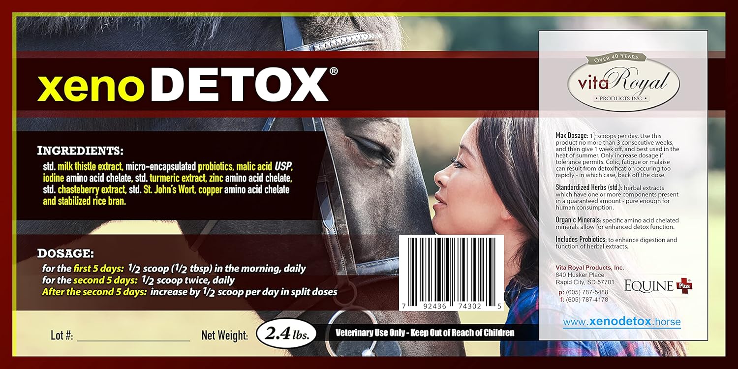 Liver & Thyroid Support Formula for Horses - Natural Herbs for Skin Conditions, Standardized Human-Grade