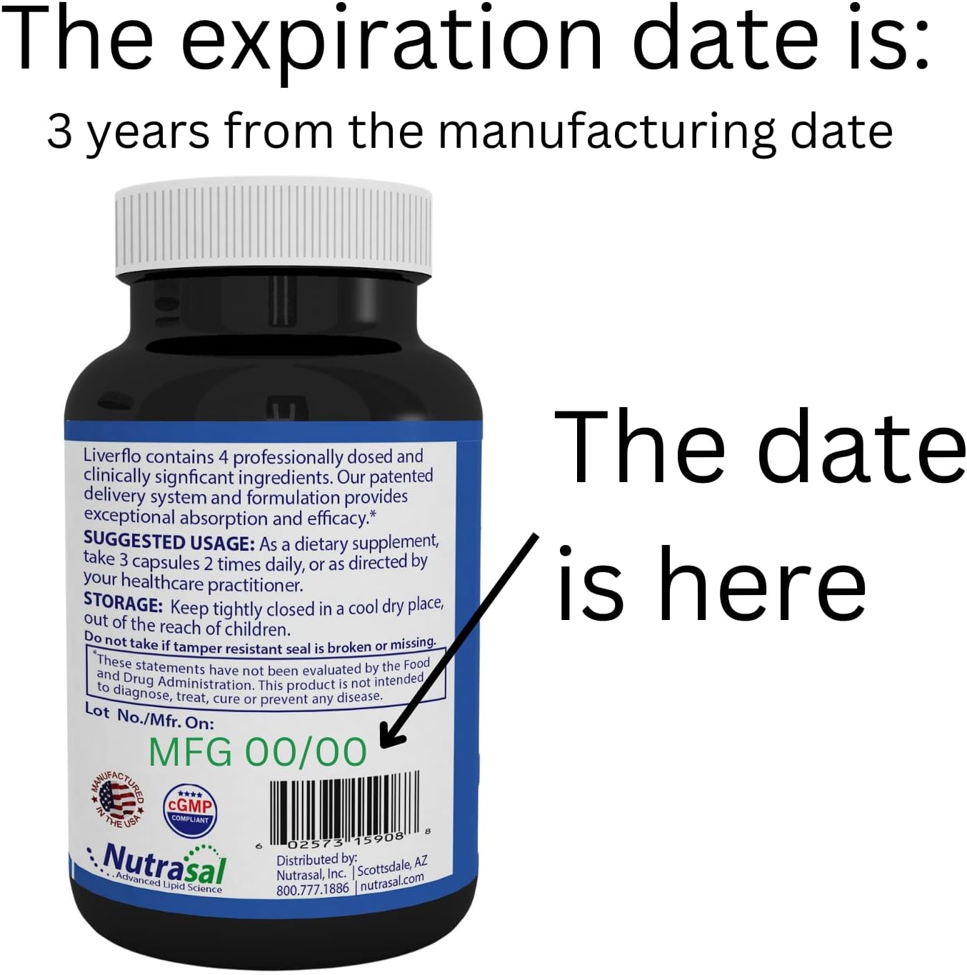 LiverFlo Liver Support Supplement with PPC, SAMe, Glycyrrhetinic Acid, and Silymarin - Vegetarian Capsules