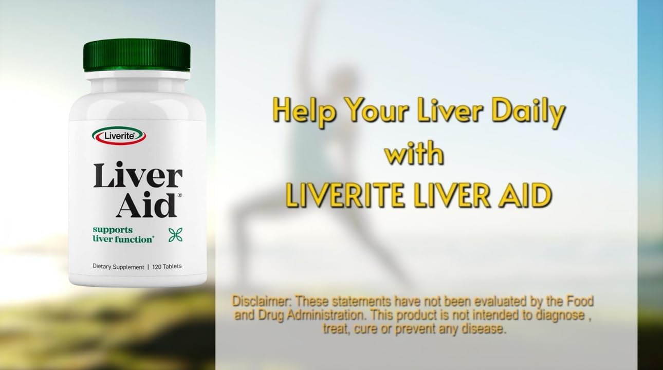 Liverite Liver Aid 2-Pack - 240 Tablets for Liver Support, Cleanse, and Energy Boost