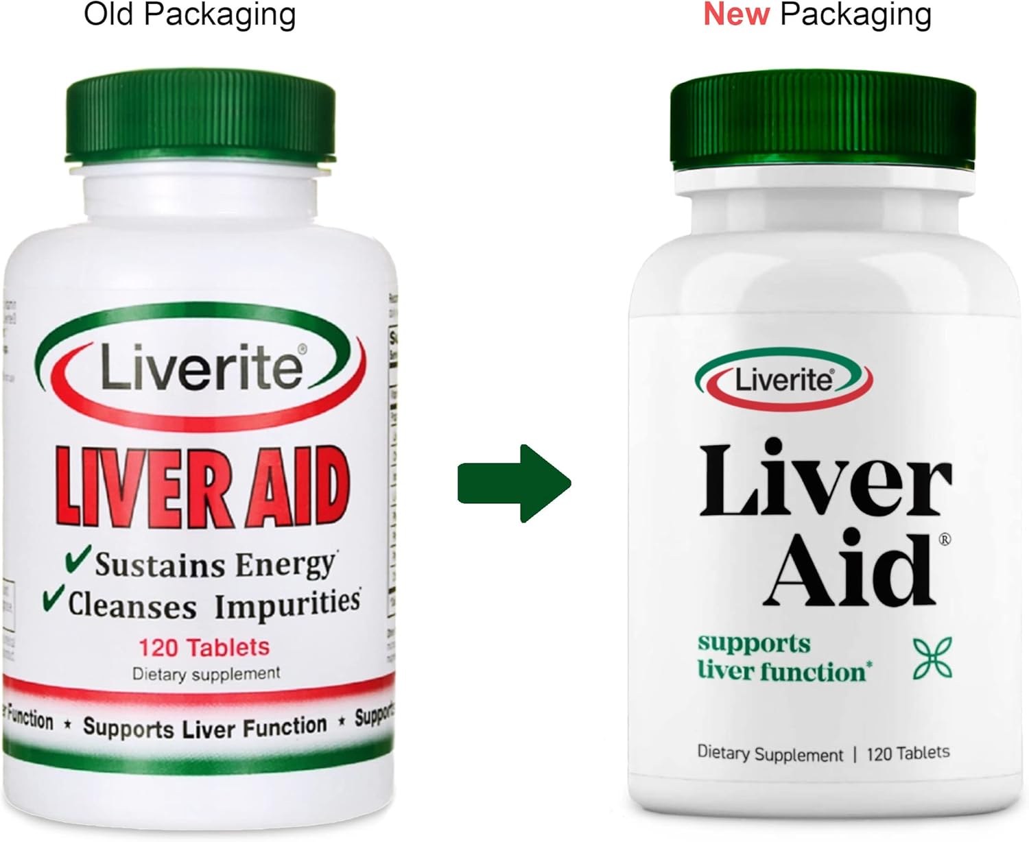 Liverite Liver Aid 2-Pack - 240 Tablets for Liver Support, Cleanse, and Energy Boost
