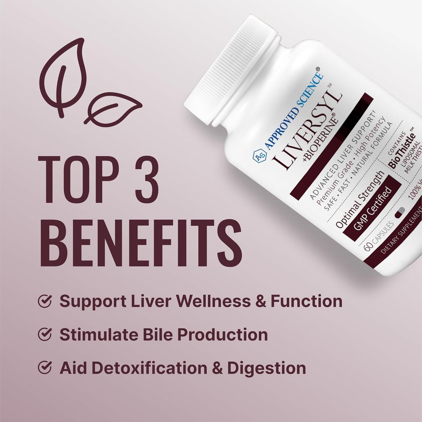 Liversyl Liver Support Supplement - Cleanse & Detox Formula with Milk Thistle & Artichoke Extract - Vegan - 180 Capsules - USA Made - 3 Month Supply