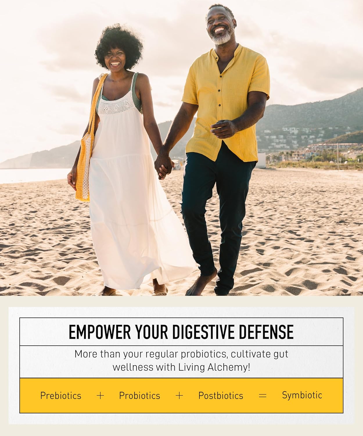 Living Alchemy Your Flora Probiotic Terrain: Non-GMO Digestive Supplement with Fermented Soybean, Aloe Vera, Slippery Elm - 60 Capsules