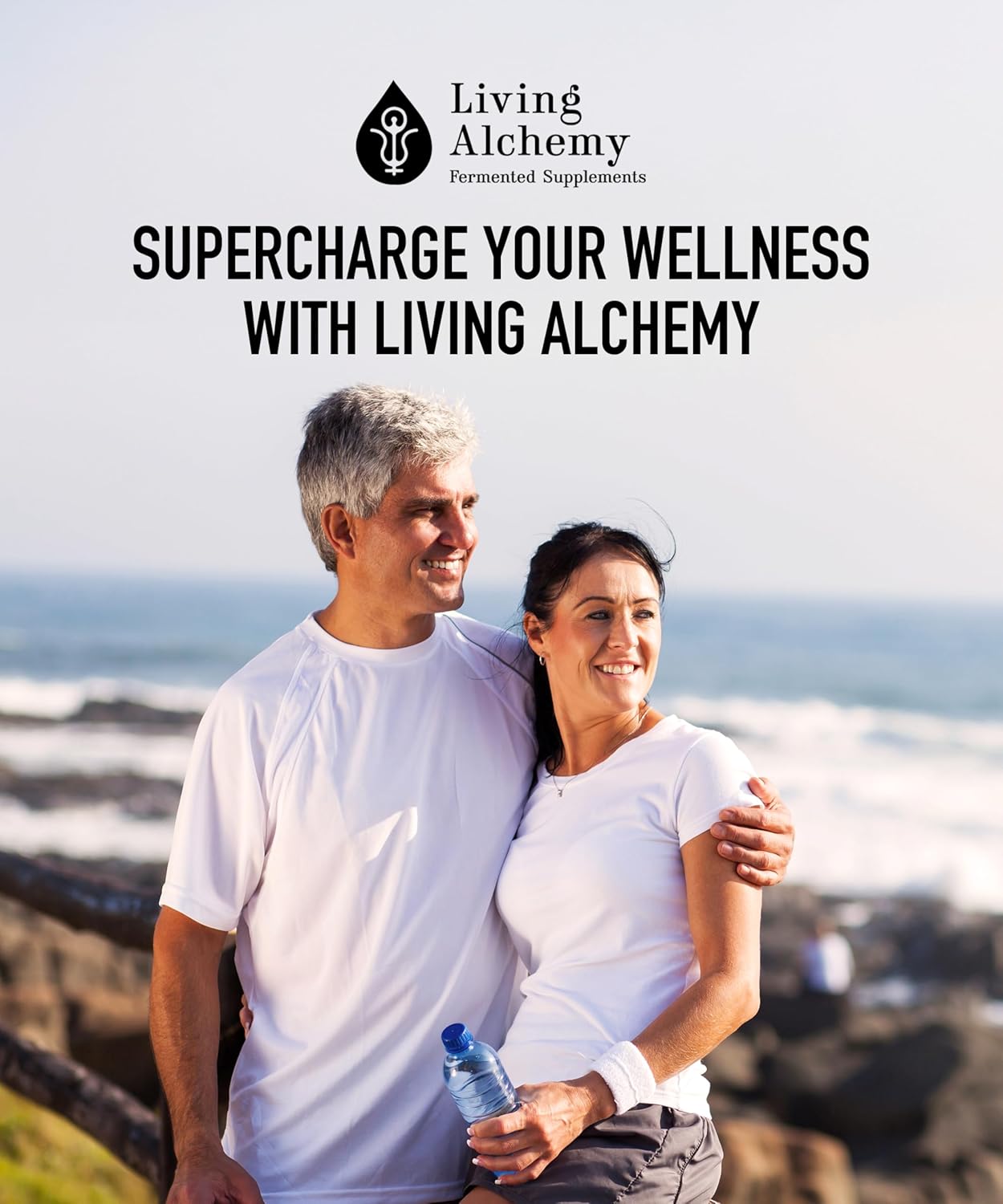Living Alchemy Your Flora Probiotic Terrain: Non-GMO Digestive Supplement with Fermented Soybean, Aloe Vera, Slippery Elm - 60 Capsules