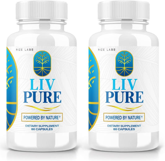 LivPure Liver Support Dietary Supplement - Advanced Formula for Liver Function - Vegan Capsules for Extra Strength Liver Support (120 Count)