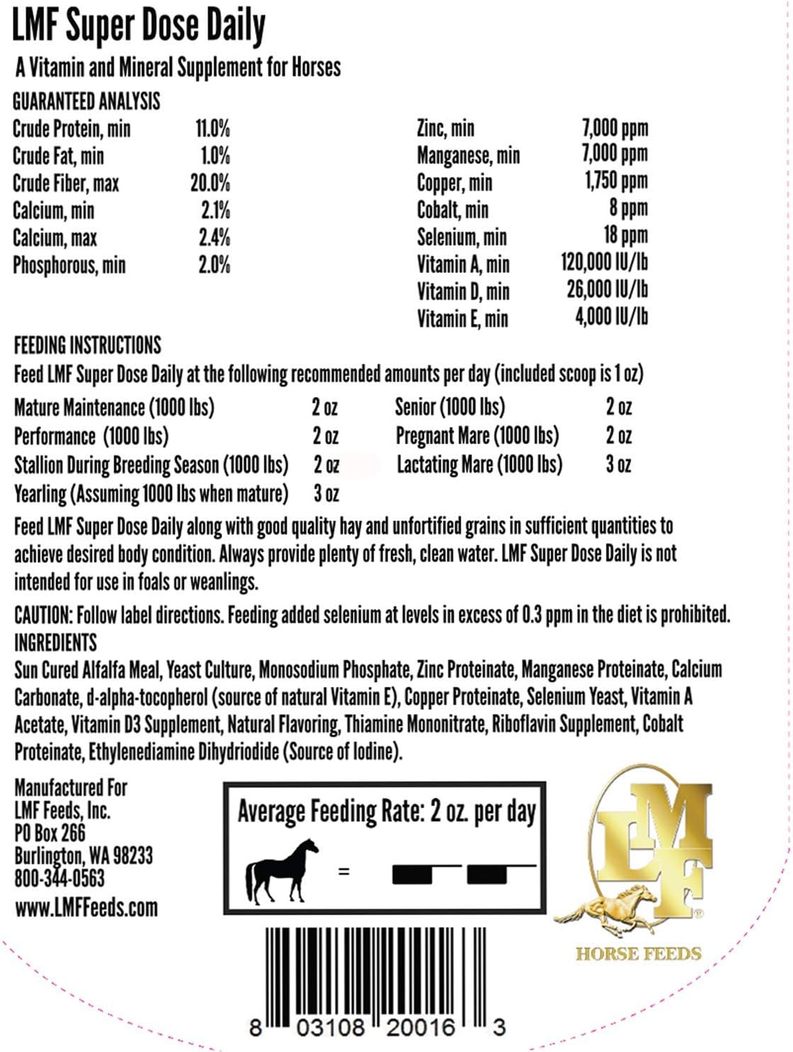 LMF Super Dose Daily 4 lb. Bag - High-Quality Feed Supplement for Horses