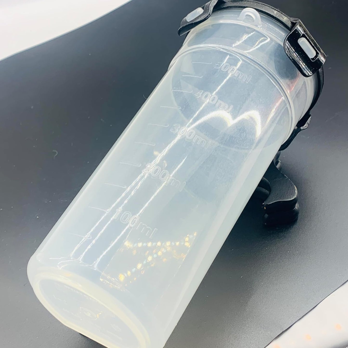 LockLock BisFree HPL934H Plastic Drink Mixer Bottle 500 mL with Capacity Markings & Leak-Proof Lid