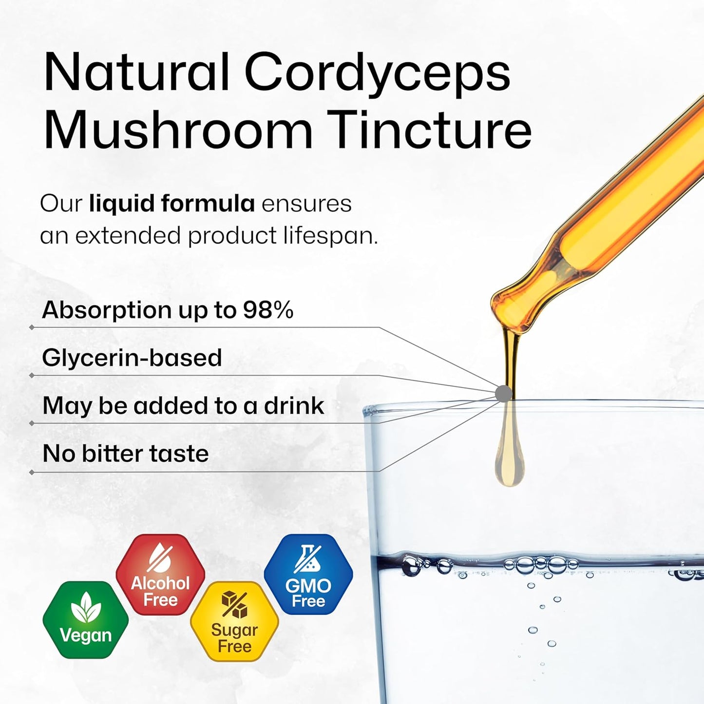 Longevity and Cordyceps Mushroom Tinctures - 4 Fl. Oz. Each for Immune Support and Longevity Boost