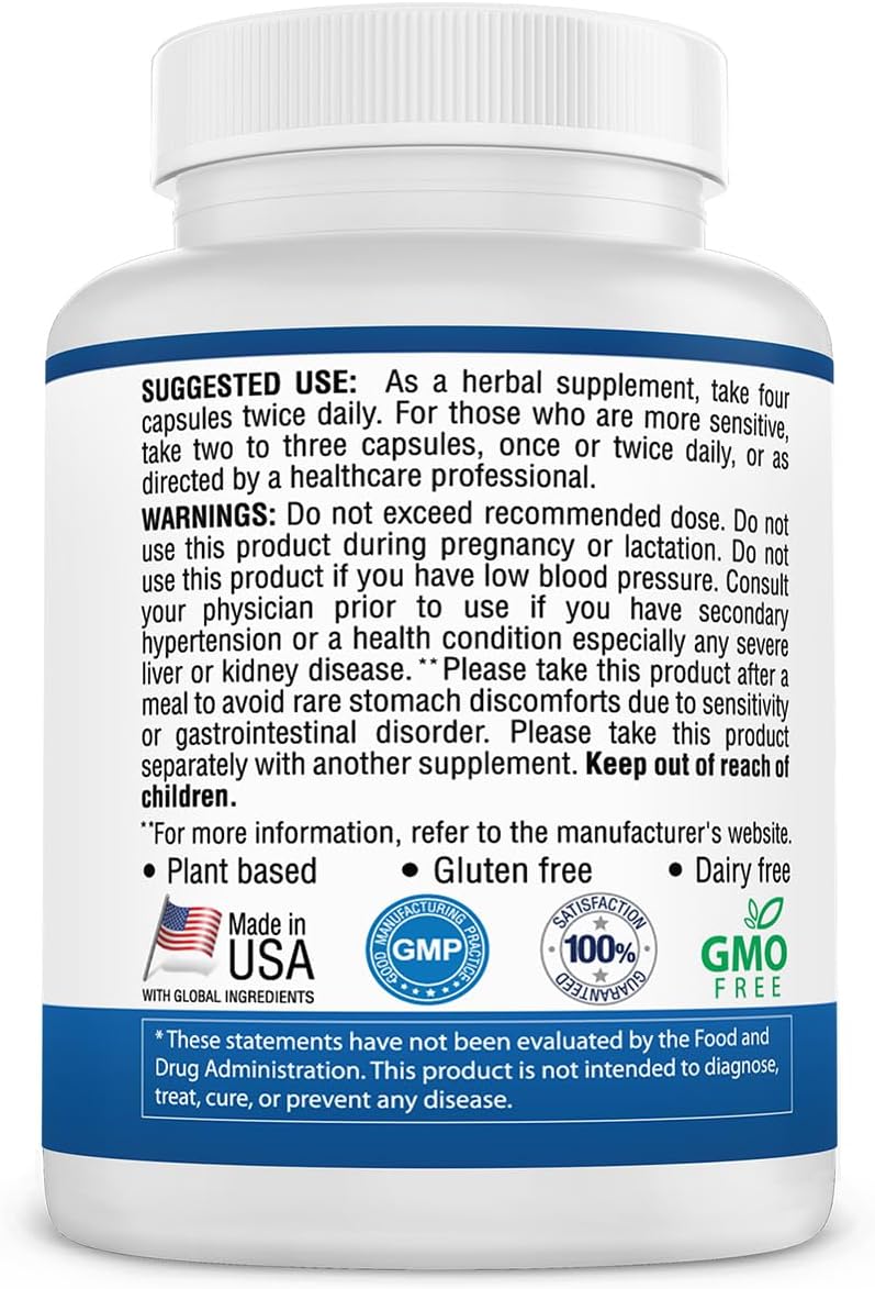 Longevity Blood Pressure Formula - 3-Bottle Value Pack with 12+ Natural Herbs