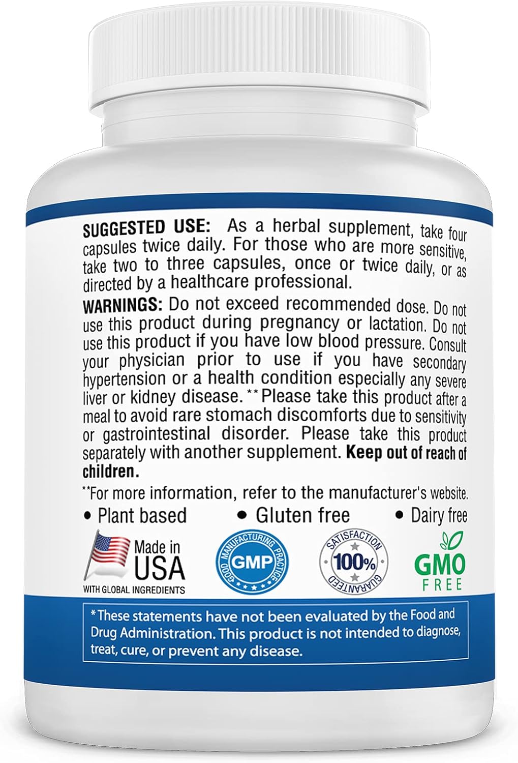 Longevity Blood Pressure Formula 3-Bottle Value Pack - 90 Capsules - Scientifically Formulated with 10+ Standardized Herbal Extracts - Top Blood Pressure Supplement