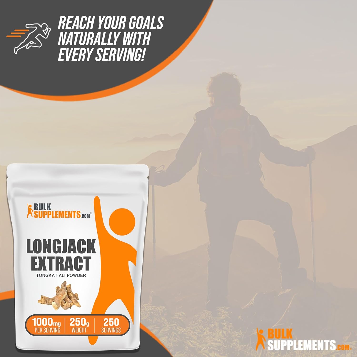 Longjack Extract Powder - Tongkat Ali for Men - Eurycoma Longifolia Supplement - Libido Support - 250g