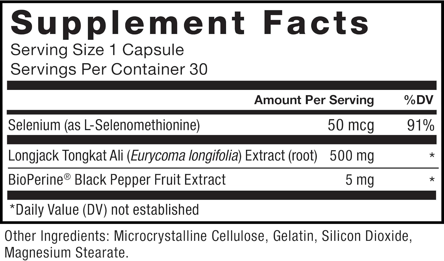 Longjack Tongkat Ali Capsules for Men - 500mg Extract with BioPerine, Supports Vitality and Drive - 60 Capsules (2-Pack)