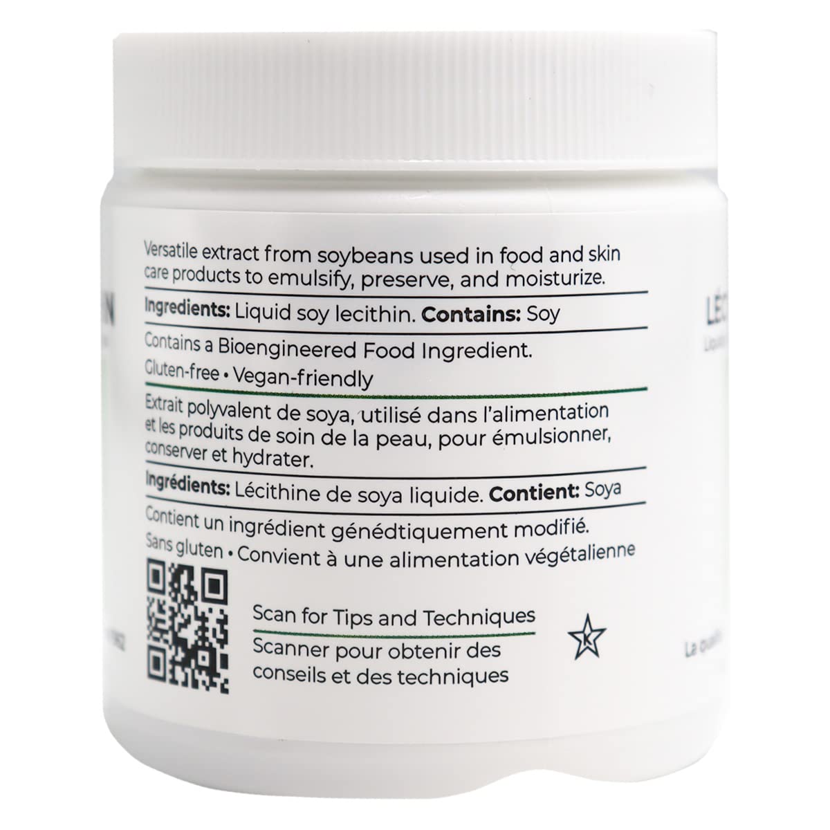 LorAnn Oils Liquid Lecithin 4 oz Jar - Natural Emulsifier for Baking and Cooking