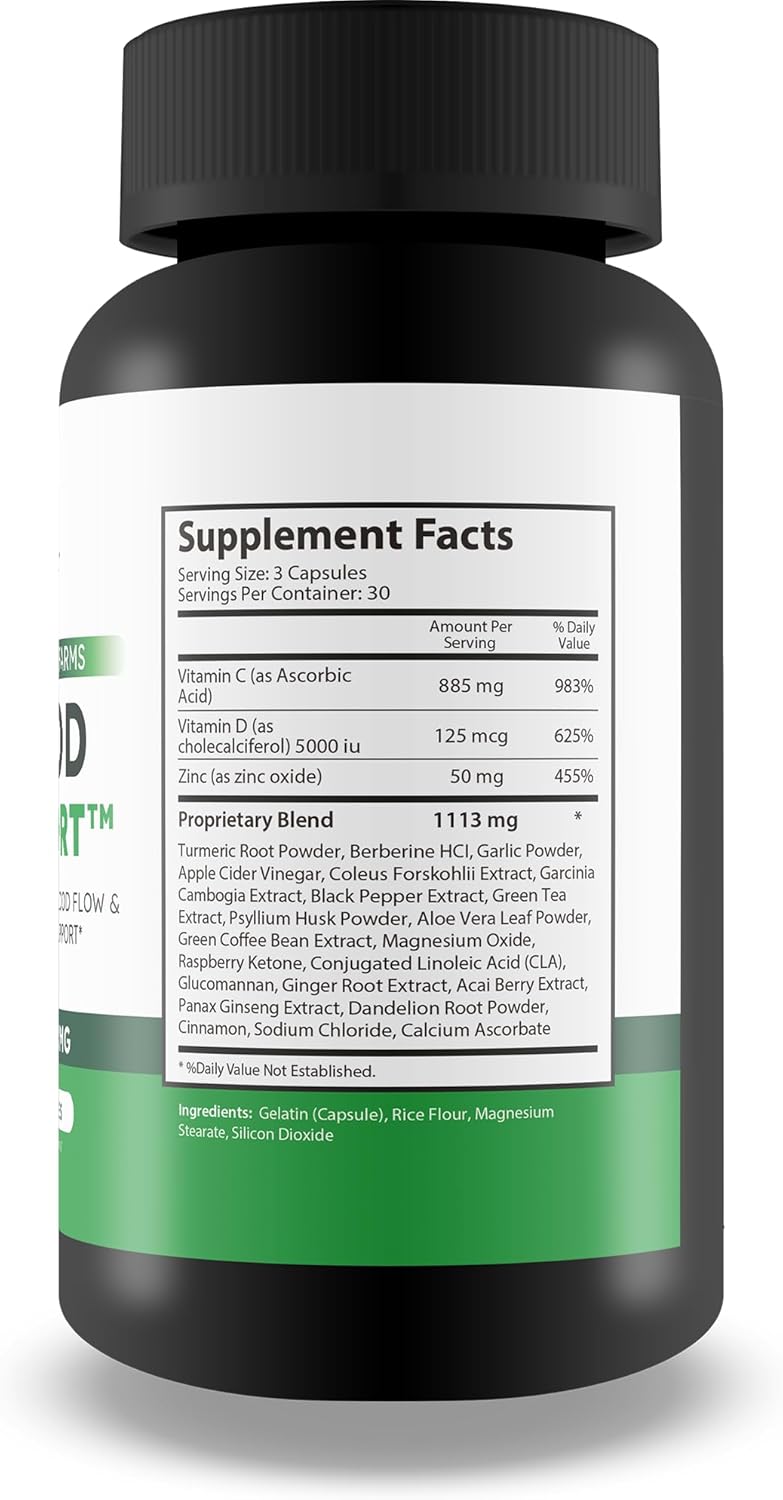 Lucanna Farms Blood Support - Advanced Formula for Blood Flow & Sugar Health