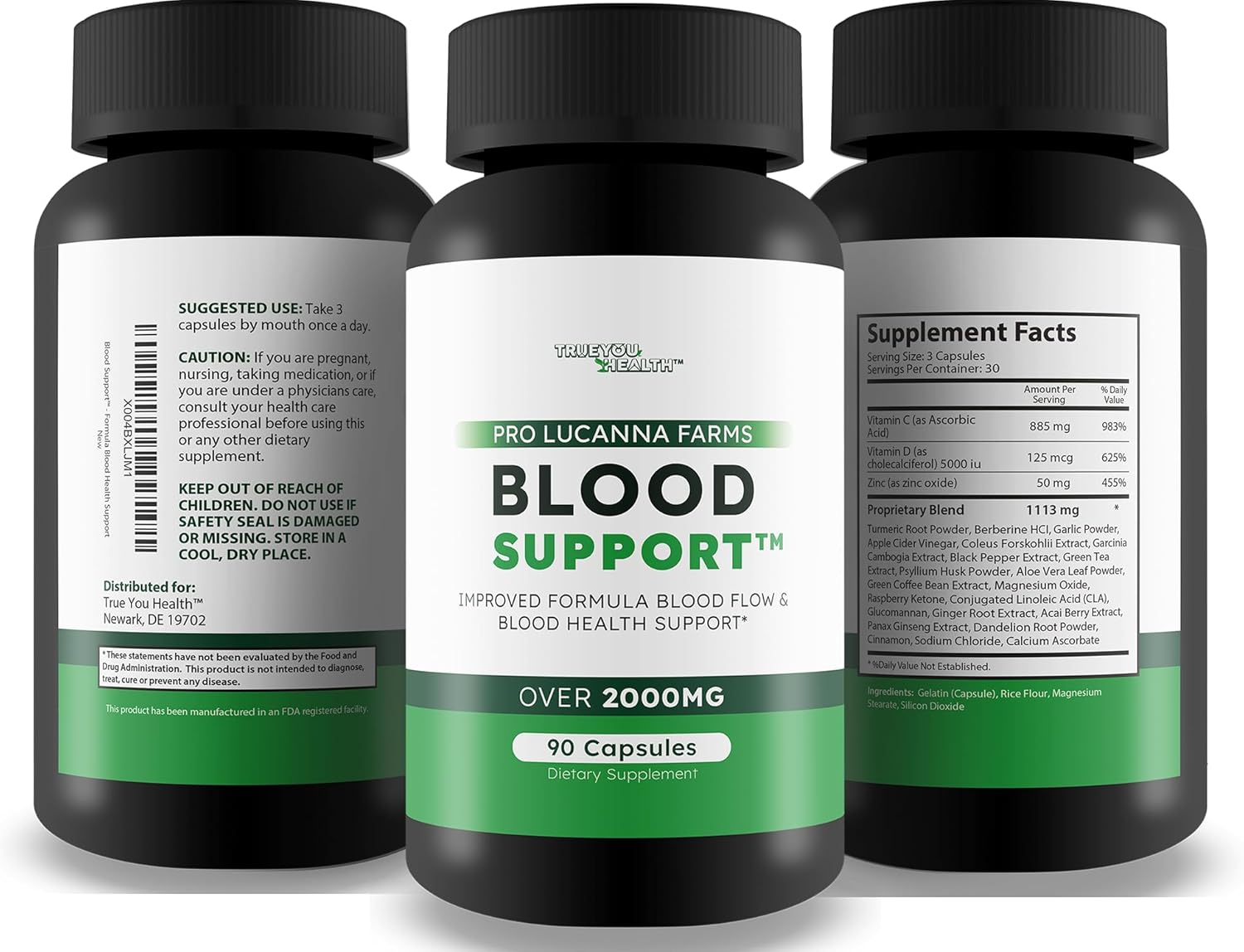 Lucanna Farms Blood Support - Advanced Formula for Blood Flow & Sugar Health