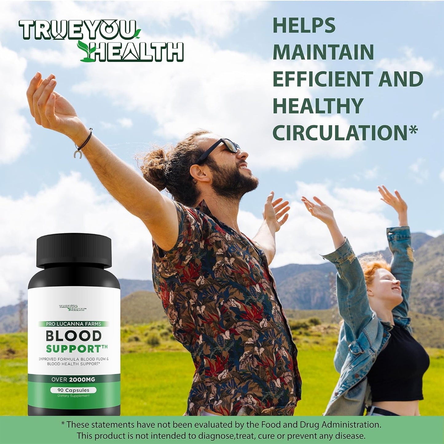 Lucanna Farms Blood Support - Advanced Formula for Blood Flow & Sugar Health