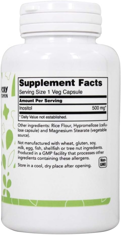 LuckyVitamin Inositol Cellular Health Capsules - 500mg - 100 Count