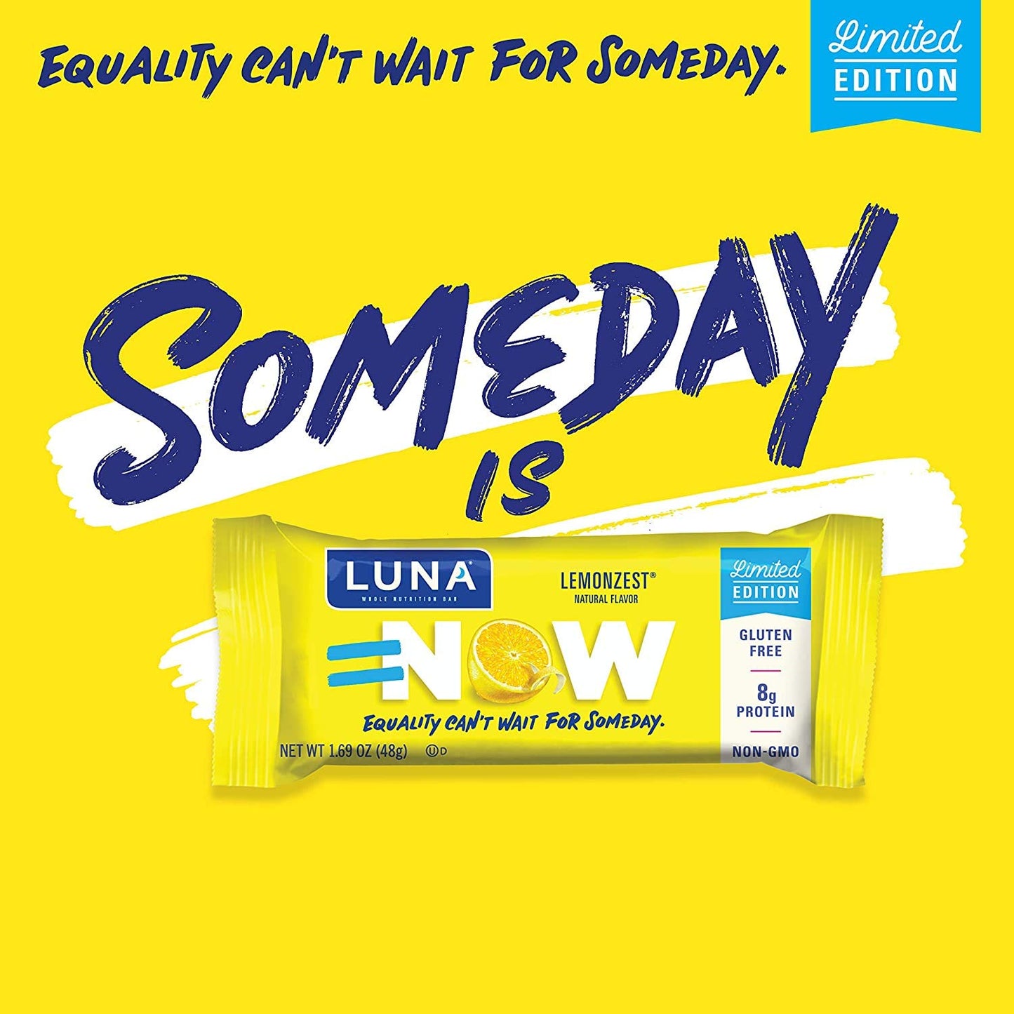 LUNA BAR Gluten Free Lemon Zest Flavor Snack Bars - 30 Count (1.69 oz)