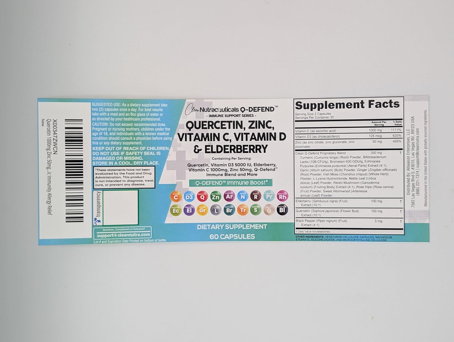 Lung Health Supplement with Quercetin, Zinc, Vitamin C, D, Bromelain, Elderberry for Immune Support and Allergy Relief - Adults Formula with Artemisinin, Sea Moss, Echinacea