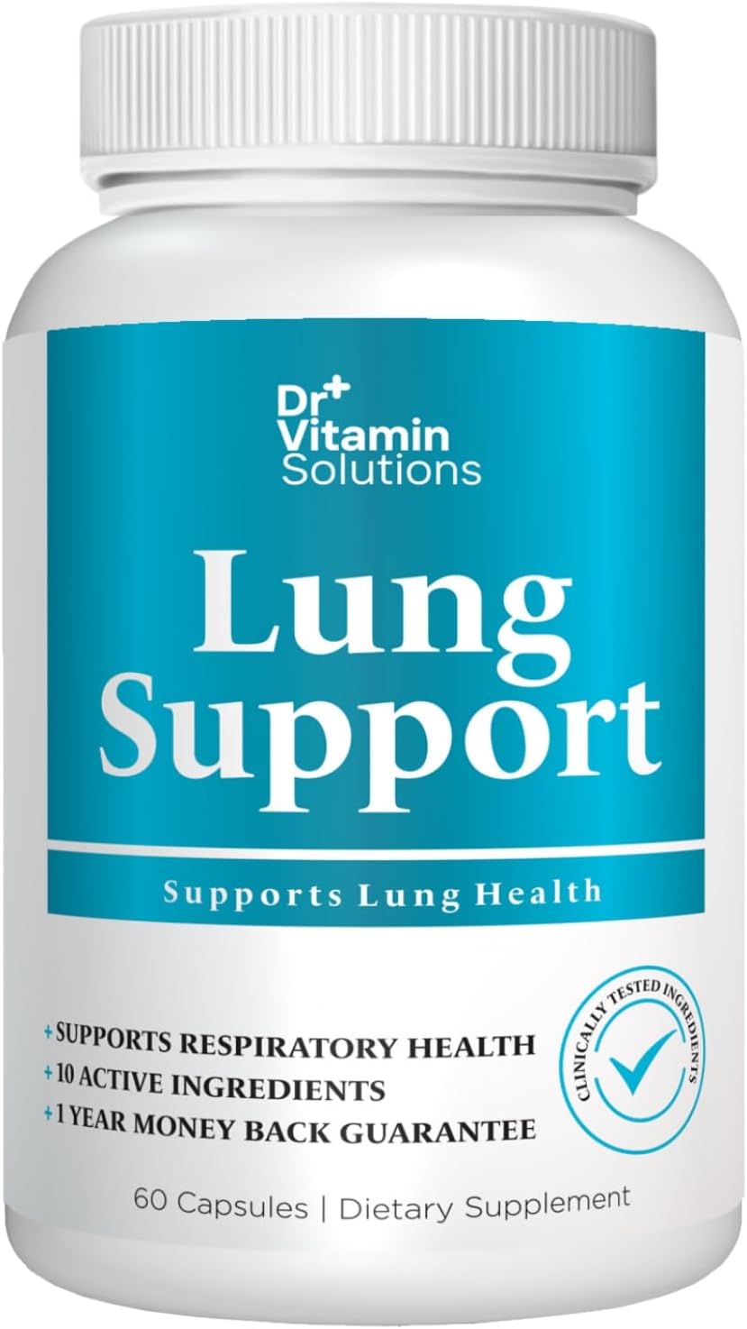 Lung Revive Supplement: Respiratory Support with Butterbur, Quercetin, & Vitamin C - Enhanced Breathing & Lung Detox Formula, Doctor-Developed (30 Caps)