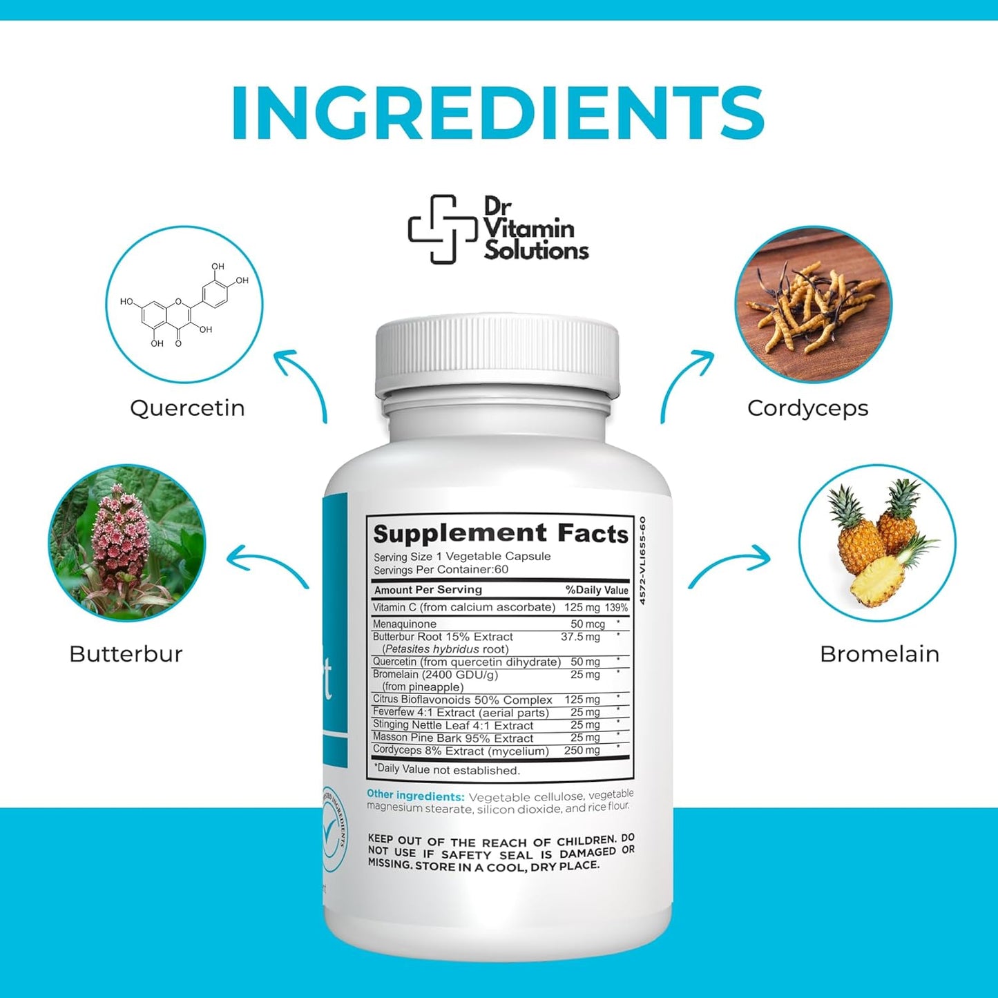 Lung Revive Supplement: Respiratory Support with Butterbur, Quercetin, & Vitamin C - Enhanced Breathing & Lung Detox Formula, Doctor-Developed (30 Caps)