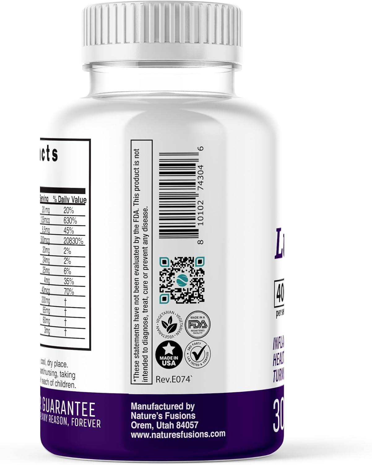 LupuEase Lupus Relief Multivitamin with Vitamin C, D3, E, B12, Turmeric Curcumin Extract, and Omega 3 - 30 Day Supply