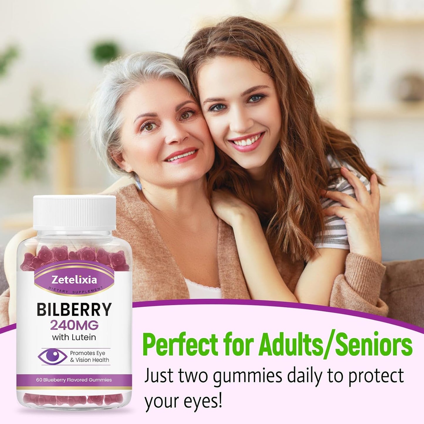 Lutein & Zeaxanthin Eye Health Gummies with Bilberry - 60 Gummies