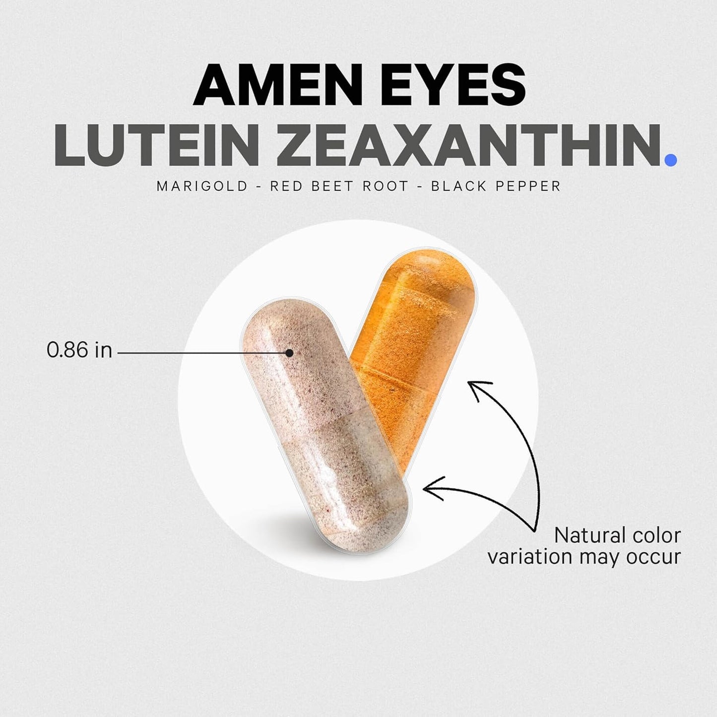 Lutein Zeaxanthin Eye Vitamin Supplement - Marigold Extract, Red Beet Root, Black Pepper - 3 Months Supply - Non-GMO - 90 Capsules