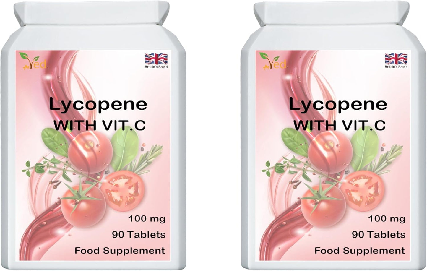 Lycopene Supplement 100mg | 180 Tablets (2-Pack) - High Potency Antioxidant Formula