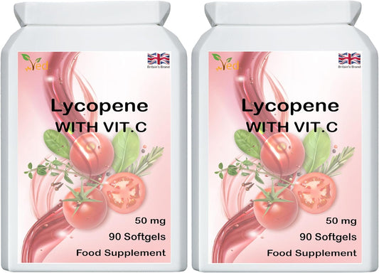Lycopene Supplement 50mg x 90 Softgel Capsules - Pack of 2