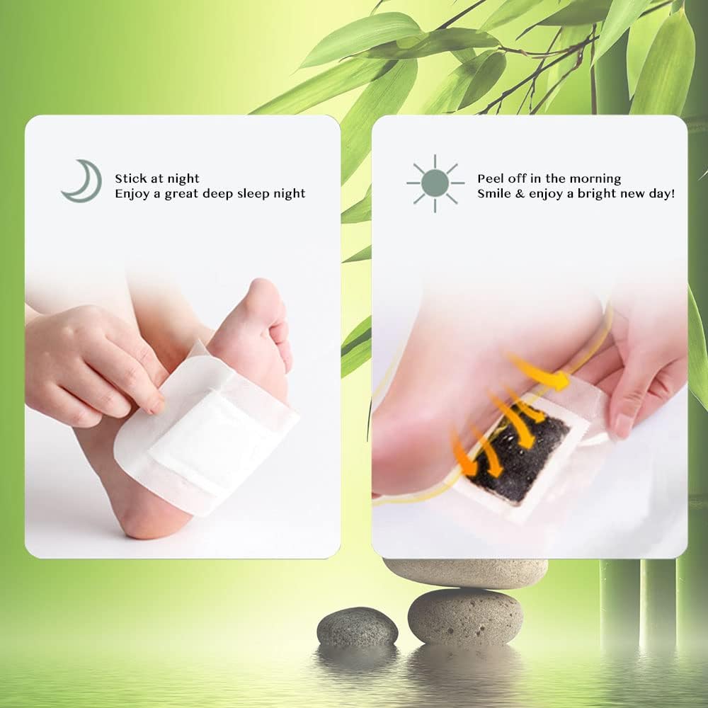 Lymphatic Drainage Ginger Foot Pads - 50 Patches for Deep Cleansing, Stress Relief, and Better Sleep Quality with Ginger Oil