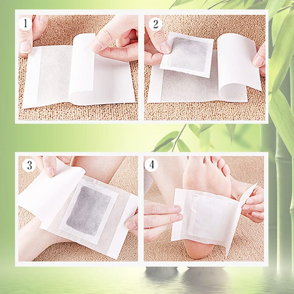 Lymphatic Drainage Ginger Foot Pads - 50 Patches for Deep Cleansing, Stress Relief, and Better Sleep Quality with Ginger Oil