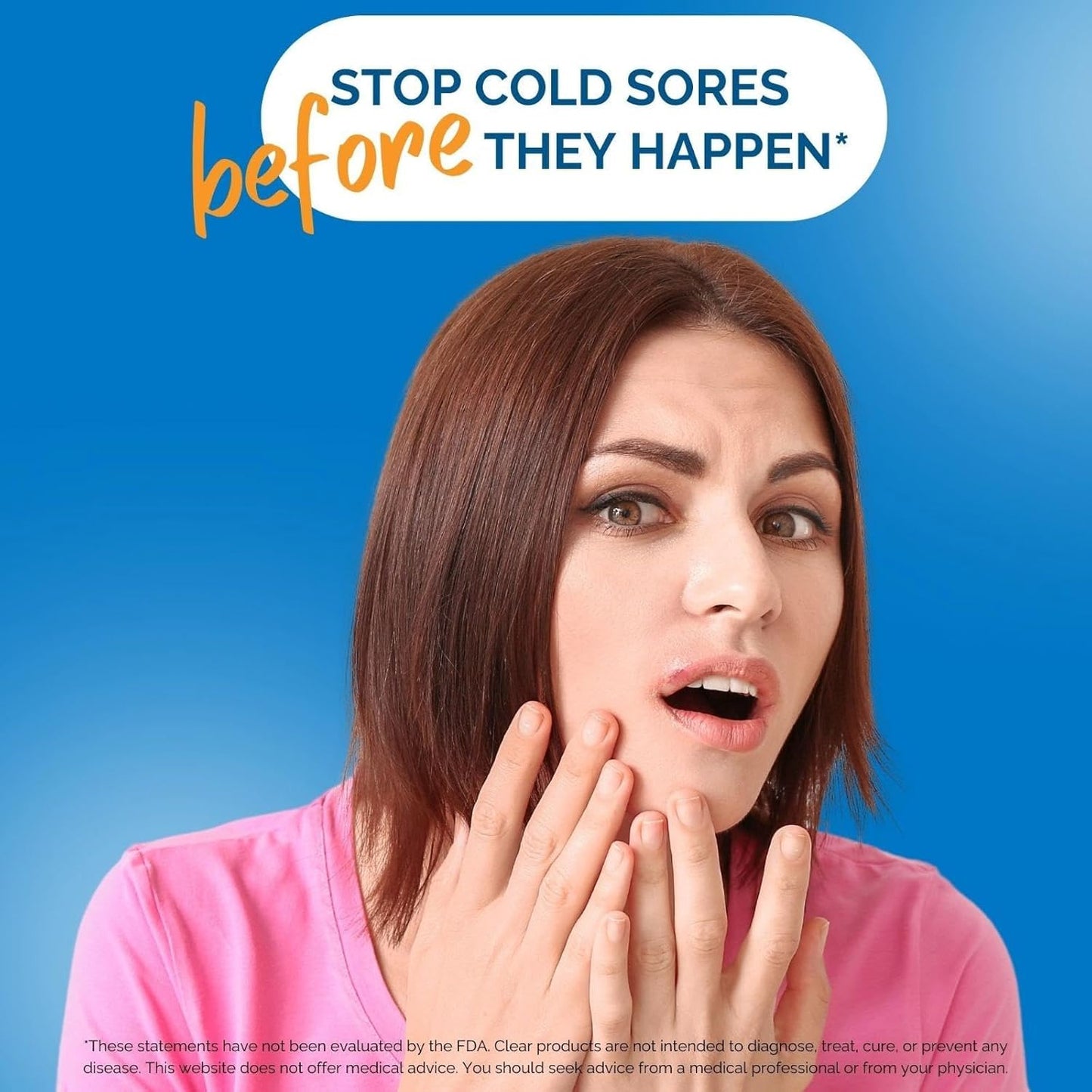 Lysine Probiotic Cold Sore Treatment for Lips with Vitamin C - Immune Support for Clear Skin and Lip Health