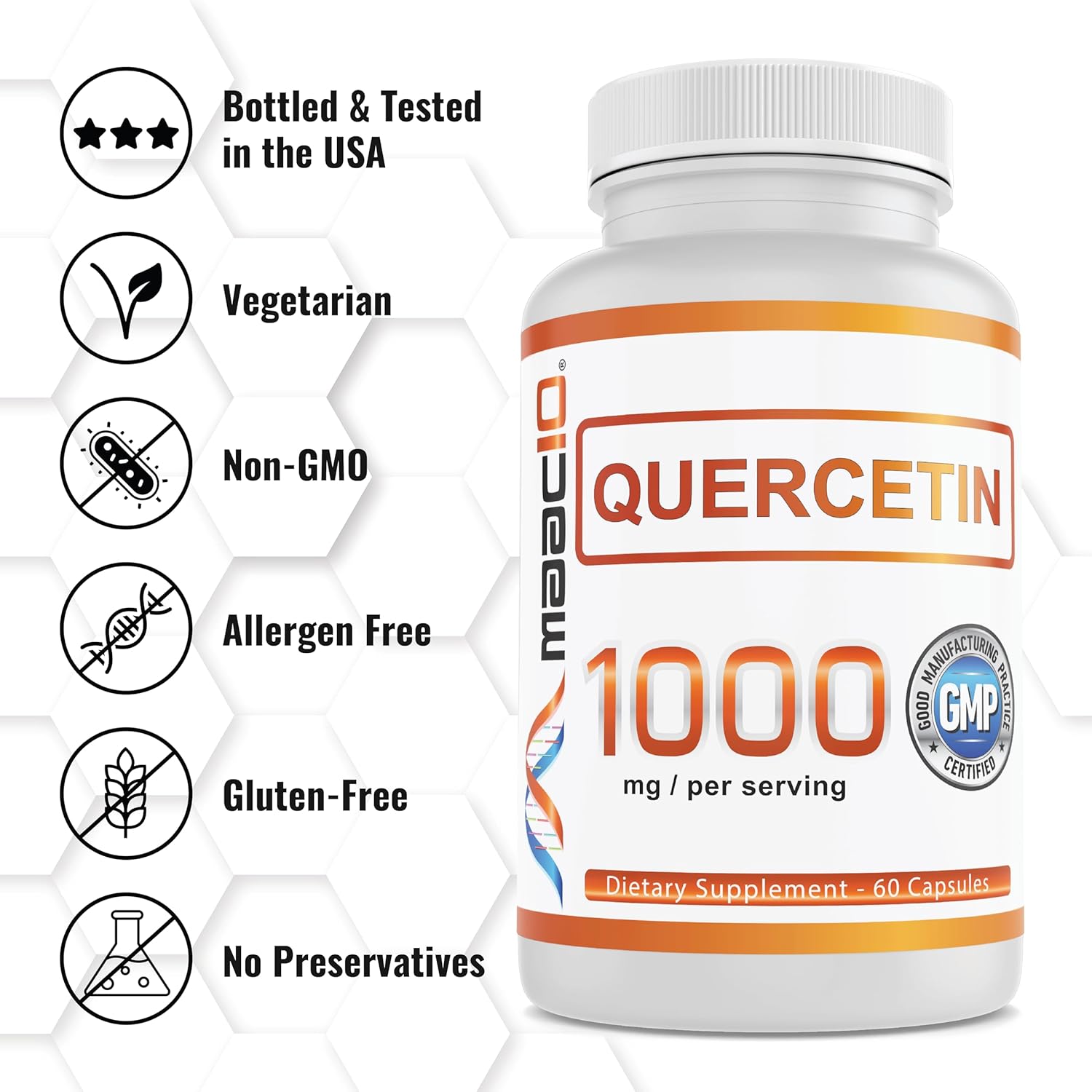 MAAC10 Quercetin Supplement - 1000mg Immune & Sirtuin Longevity Support