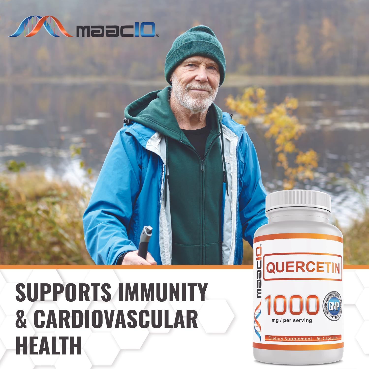MAAC10 Quercetin Supplement - 1000mg Immune & Sirtuin Longevity Support