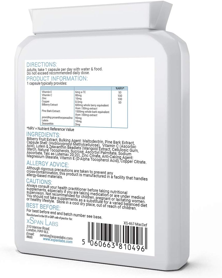 MacuBoost All-in-One AREDS 2 Plus Formula - 60 Day Supply - Promotes Healthy Eyes and Macular Health with Lutein, Zeaxanthin, and Bilberry