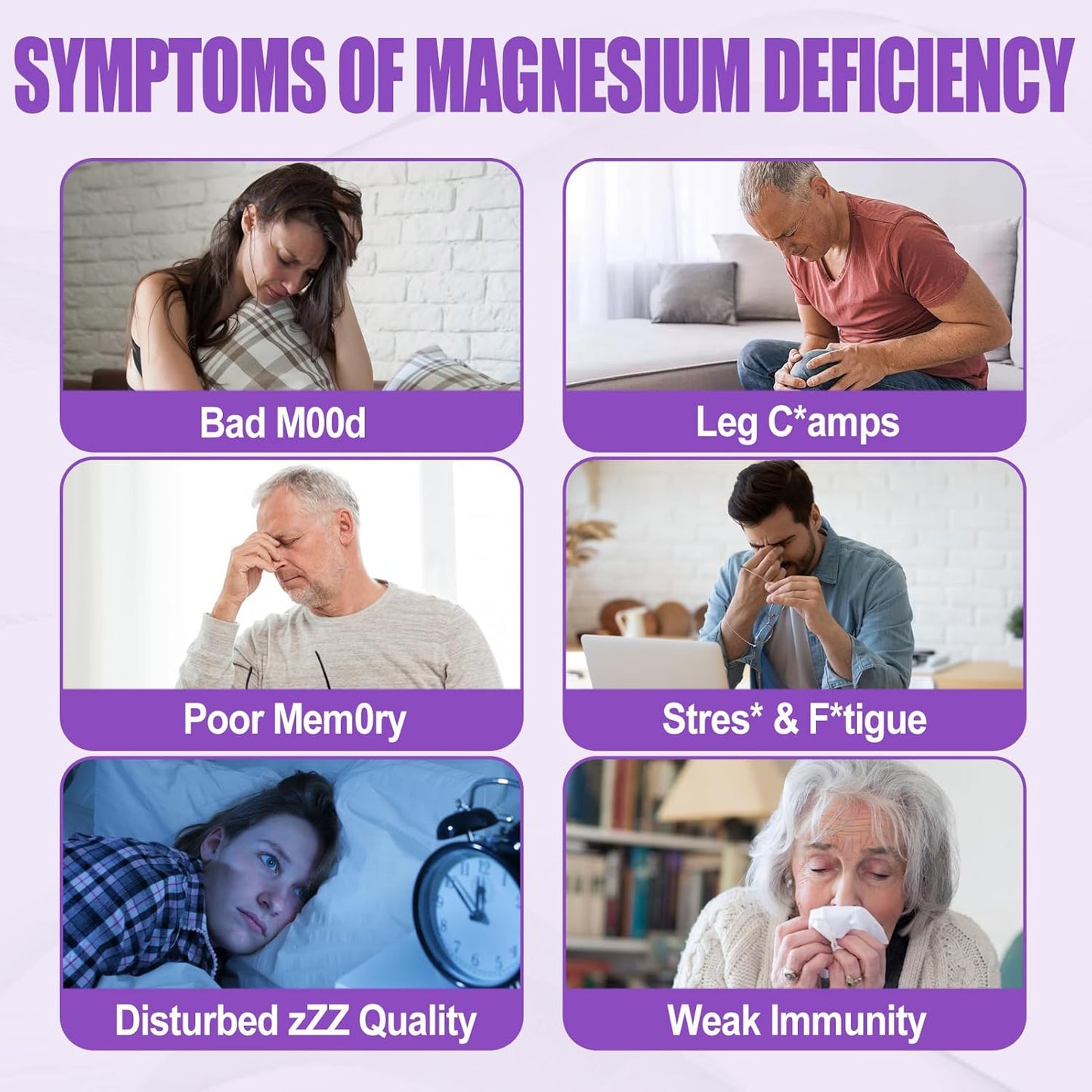 Maennyliy Magnesium Glycinate 400mg Gummies for Adults - High Bioavailability with Magnesium L-Threonate, Ashwagandha, Beetroot - Night Rest, Mood, Muscle Support Supplement