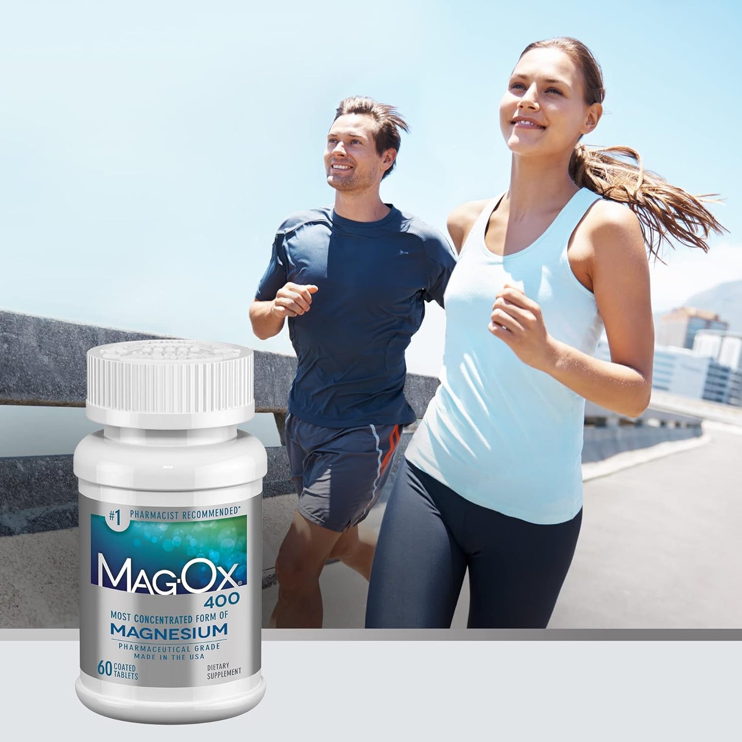 Mag-Ox 400 Magnesium Oxide Supplement Tablets, 483mg, 60 Count Bottle