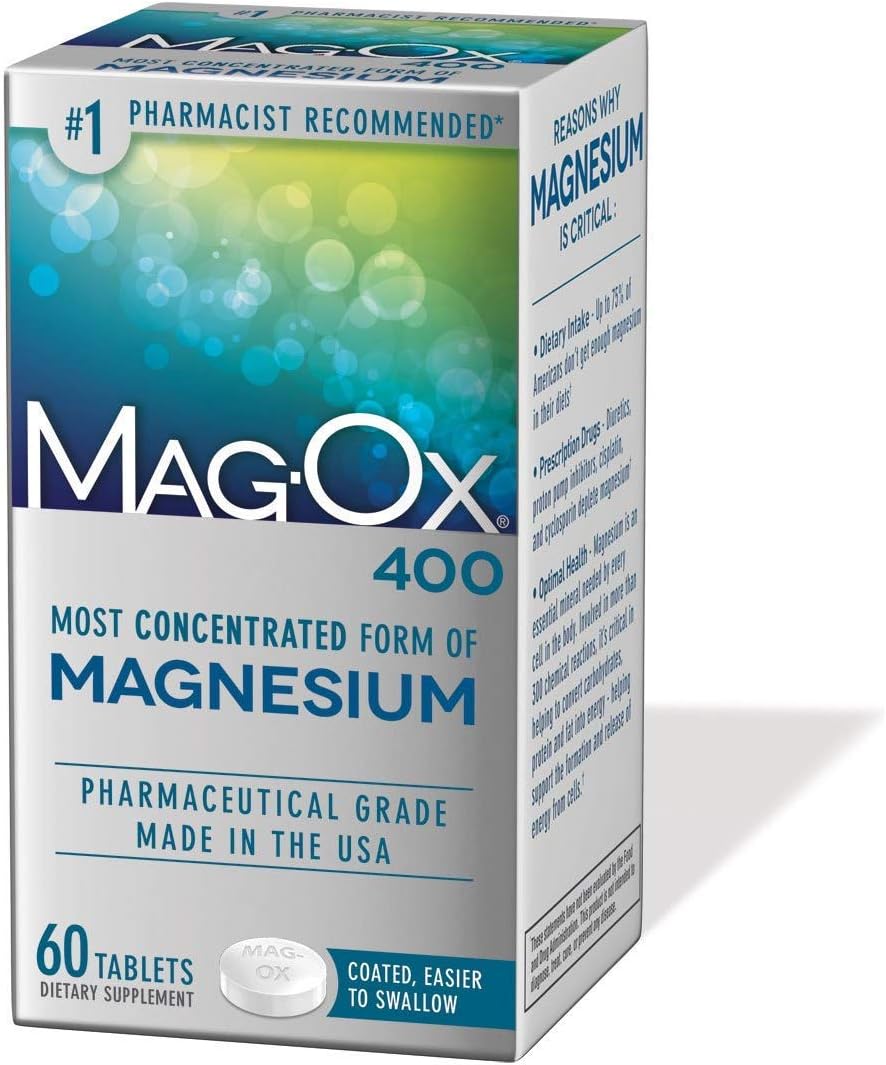Mag-Ox 400 Magnesium Tablets - 6 Pack of 60 Count Bottles