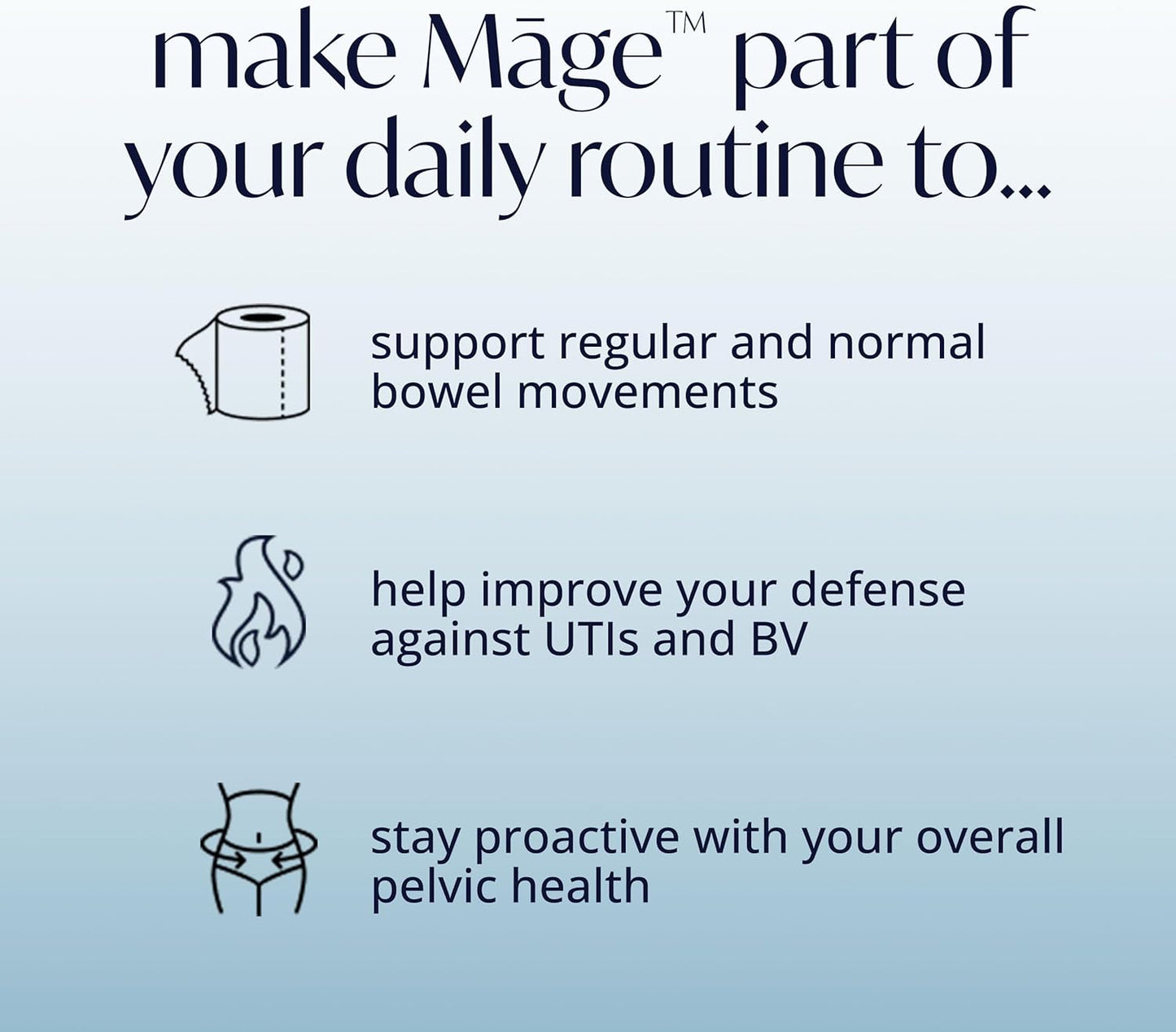 MAGE Solv Wellness Māge Probiotic for Women, Daily Prebiotic & Probiotics Blend, Supports Digestive & Vaginal Health, 30 Capsules