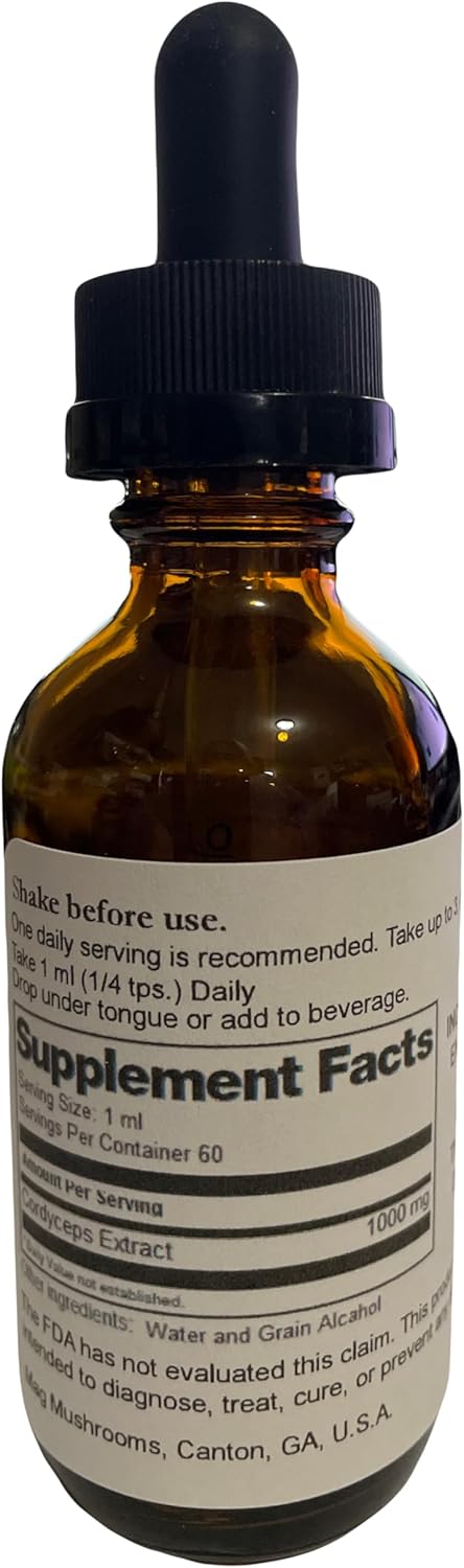 MagMushroom Cordyceps Mushroom Extract Liquid Tincture - Maximum Potency, 2 Fl. oz.