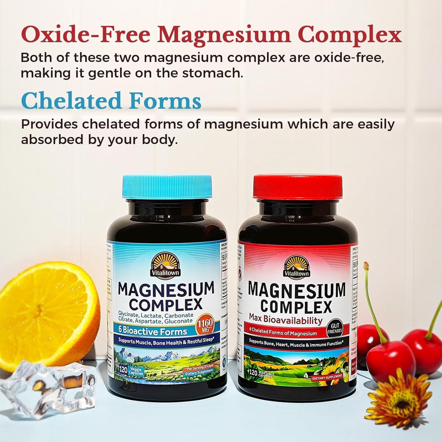 Magnesium Bundle: 4-in-1 & 6-in-1 Complex for Bone & Muscle Health - 120 Capsules