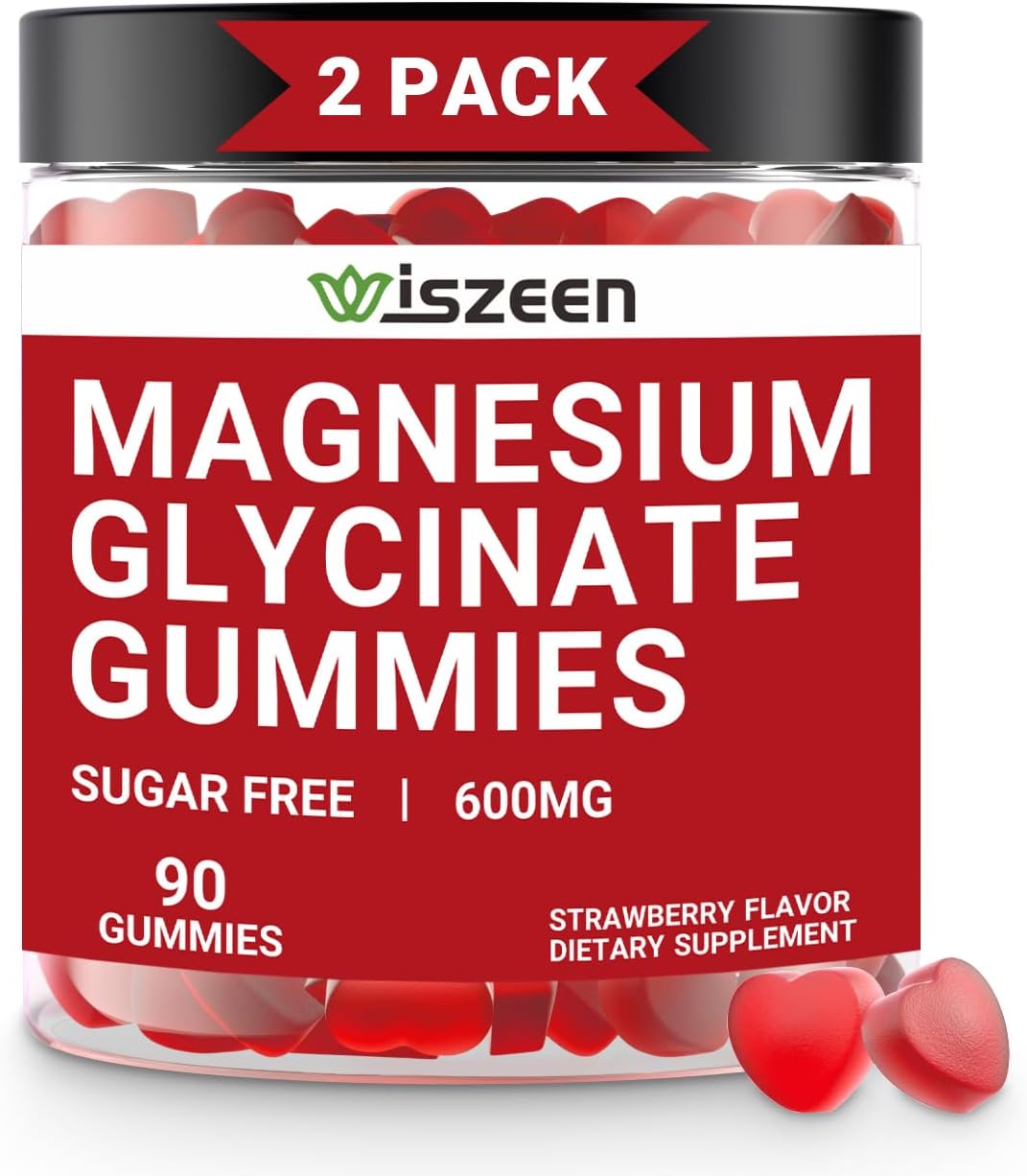Magnesium Glycinate Gummies by Wiszeen - Natural Supplement for Better Sleep and Muscle Health