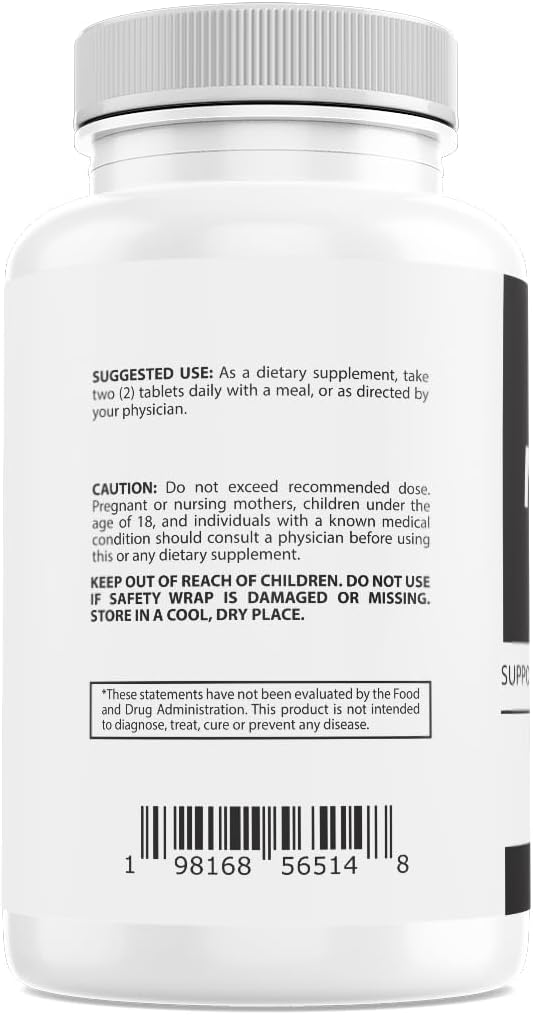 Magnesium Glycinate Tablets - 400mg per Serving, 120 Count, Made in USA, 100% Chelated for Better Absorption, Non-GMO, Gluten-Free - Supports Muscle, Bone, Heart Health